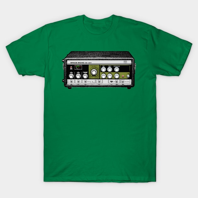 Space Echo RE-201 / Guitar FX Fan Art Design T-Shirt by DankFutura